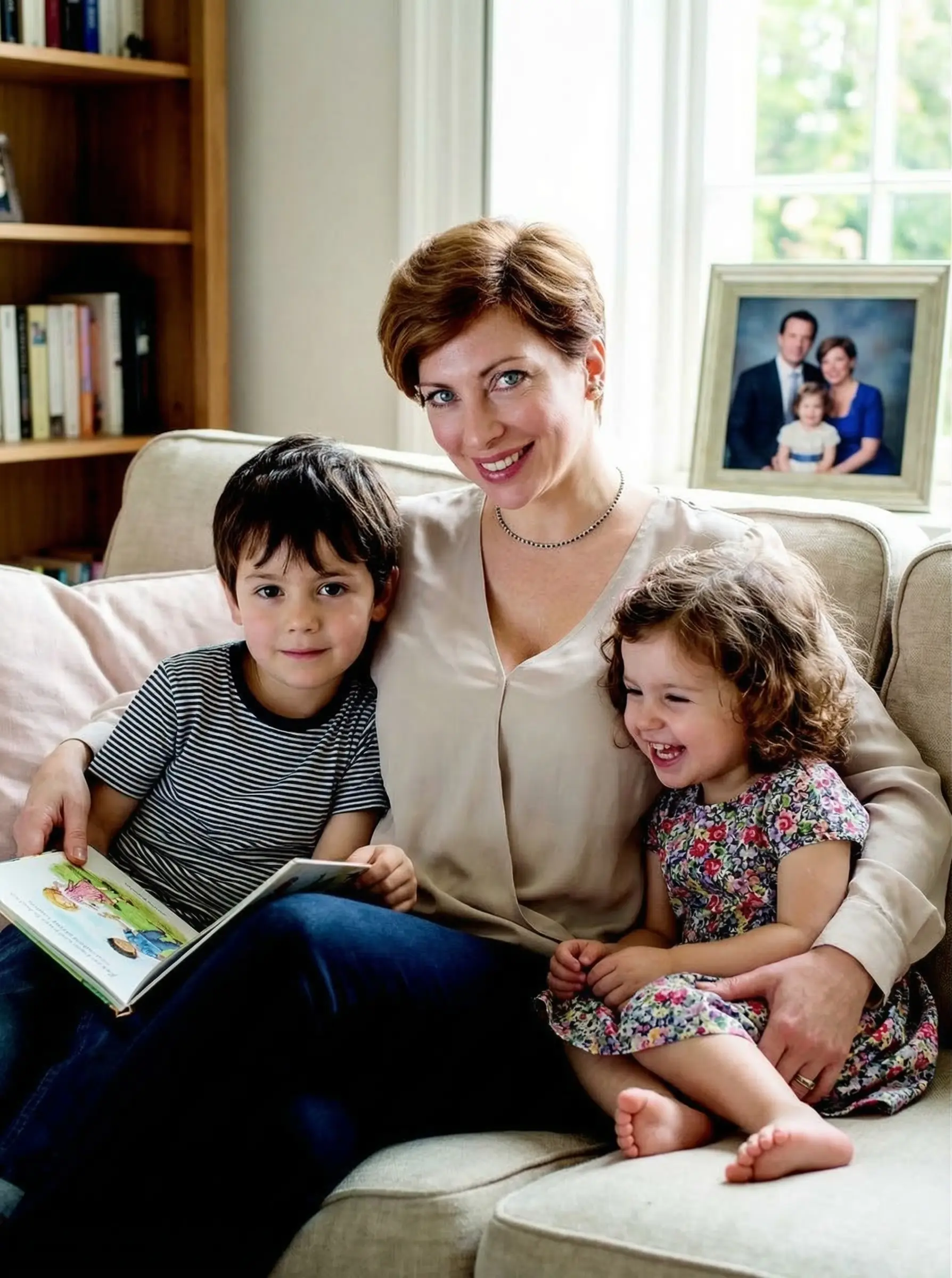 Leo with her daughters