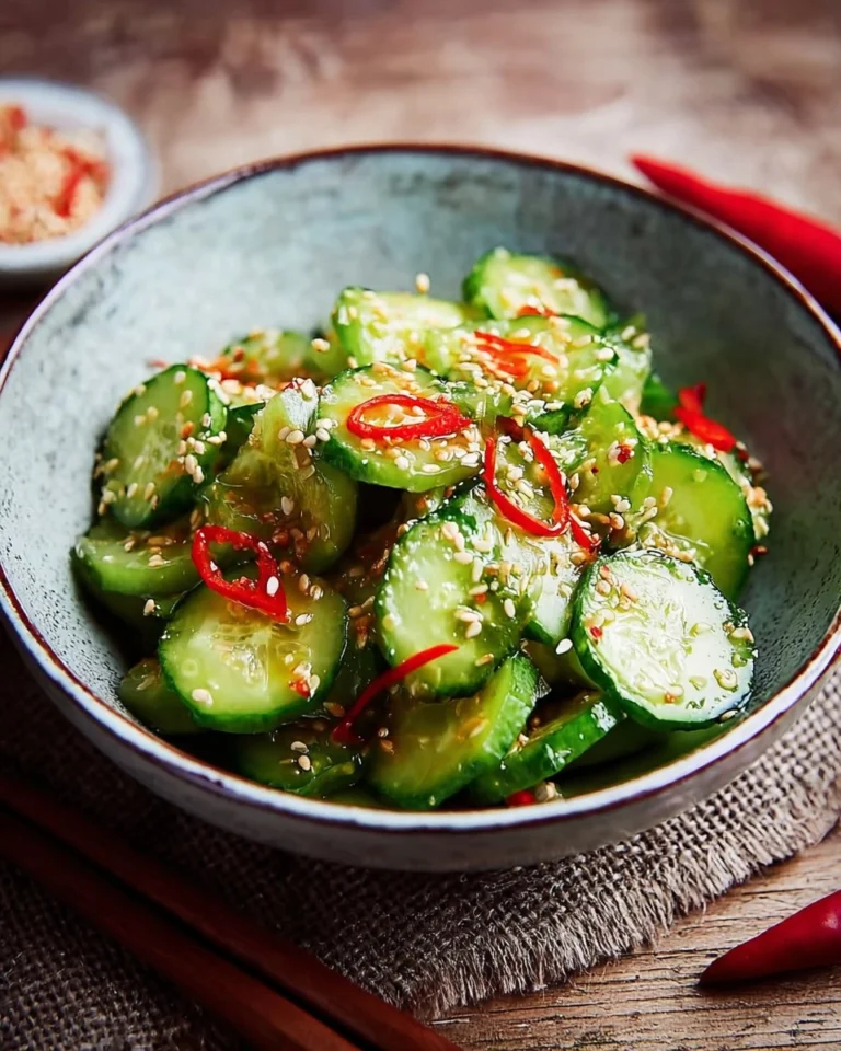 Asiatischer-Gurkensalat-mit-Sesam-Rezept