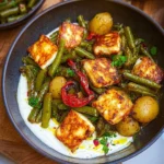 Buschbohnen-Kartoffel-Pfanne-Halloumi-Rezept