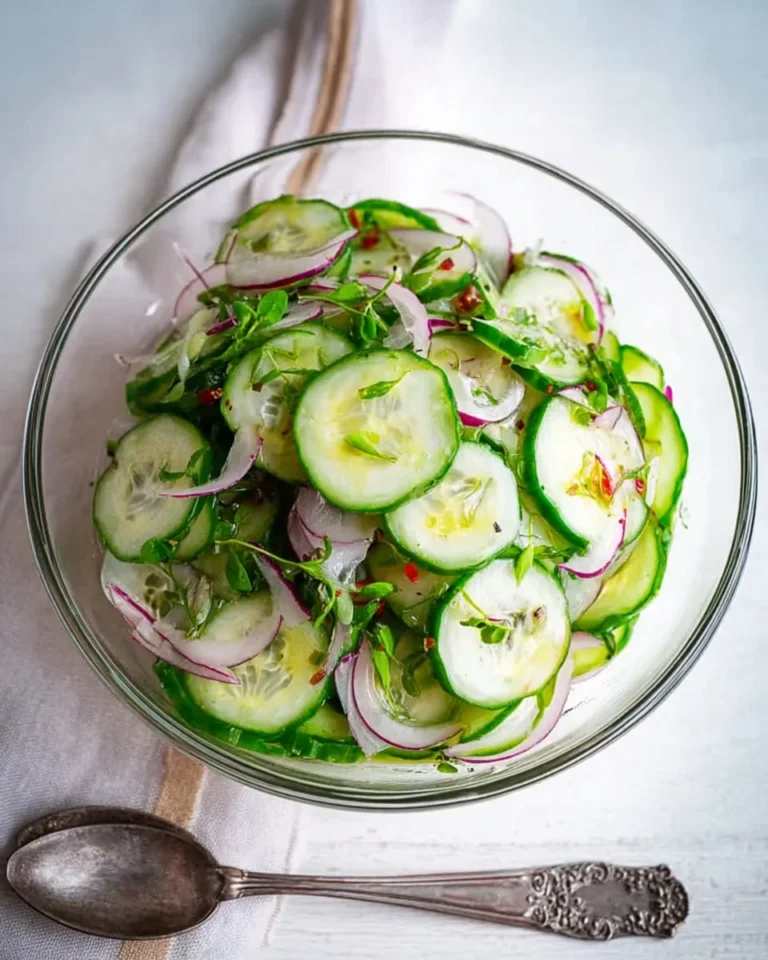 Gurkensalat-mit-Essig-und-Ol-Rezept