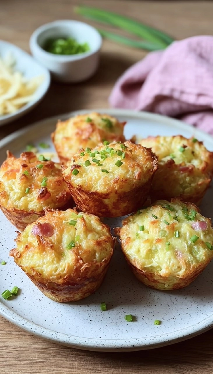 Kartoffel-Muffins mit Schinken & Käse