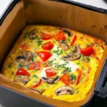 Omelette-mit-Gemuse-aus-dem-Airfryer-Rezept