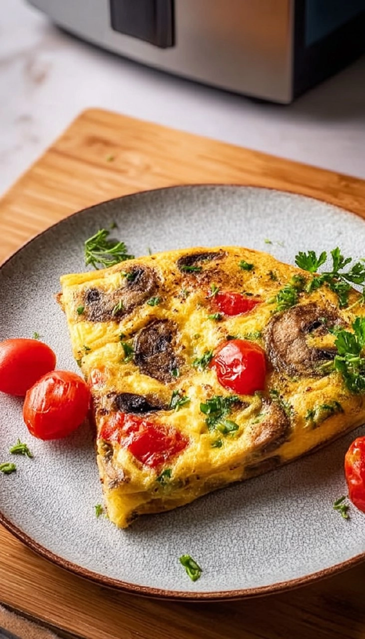 Omelette mit Gemüse aus dem Airfryer