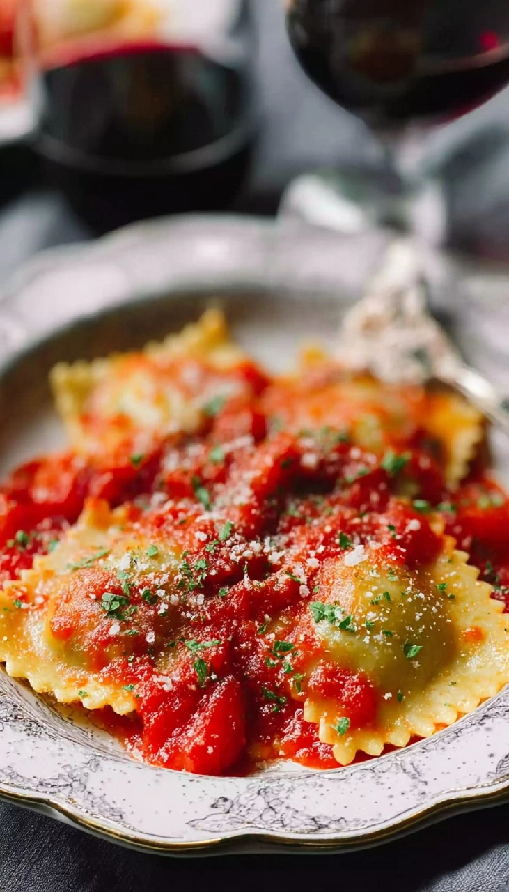 Ravioli in Tomatensoße 5 Ravioli in Tomatensoße