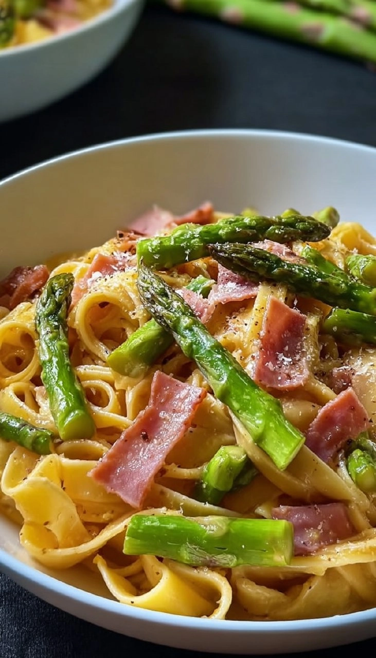 Spargel-Schinken-Pasta