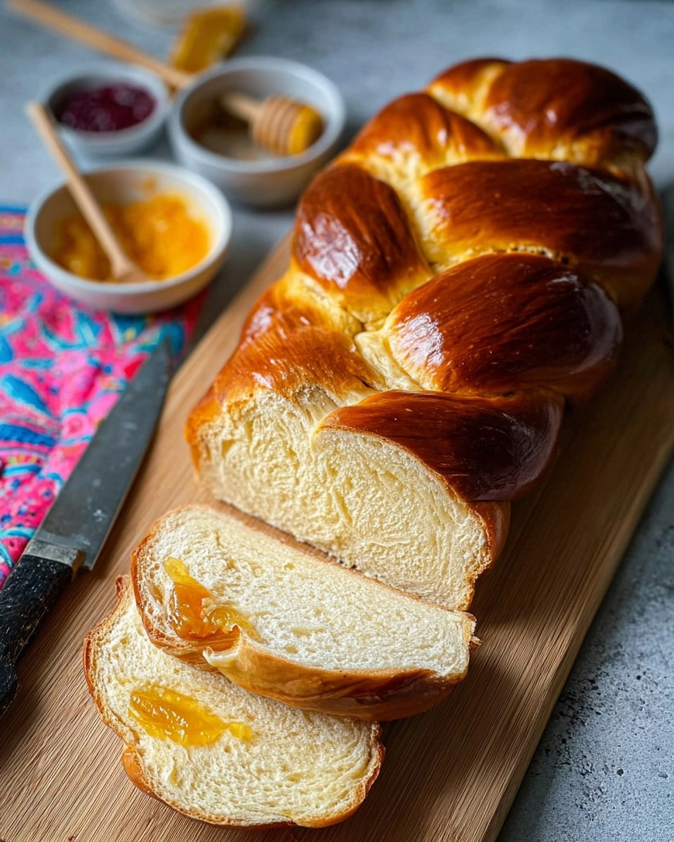 Veganer Hefezopf mit Orange