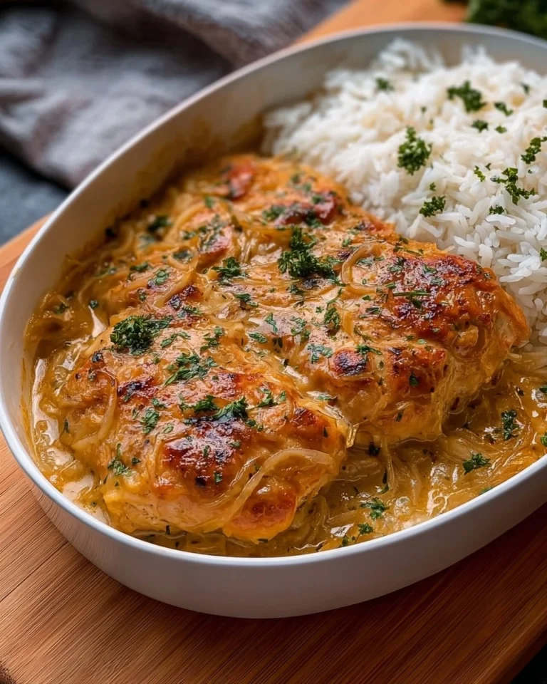 Zwiebel-Sahne-Hahnchen-aus-dem-Ofen-Rezept