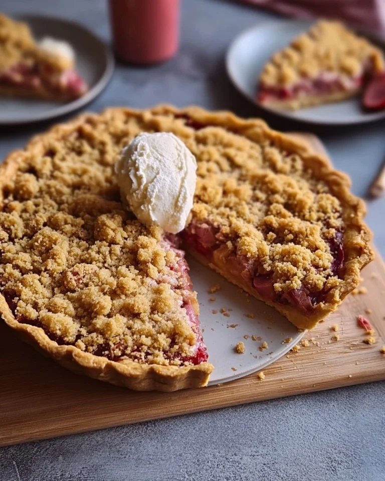 Einfacher-Rhabarber-Streusel-Pie-Rezept