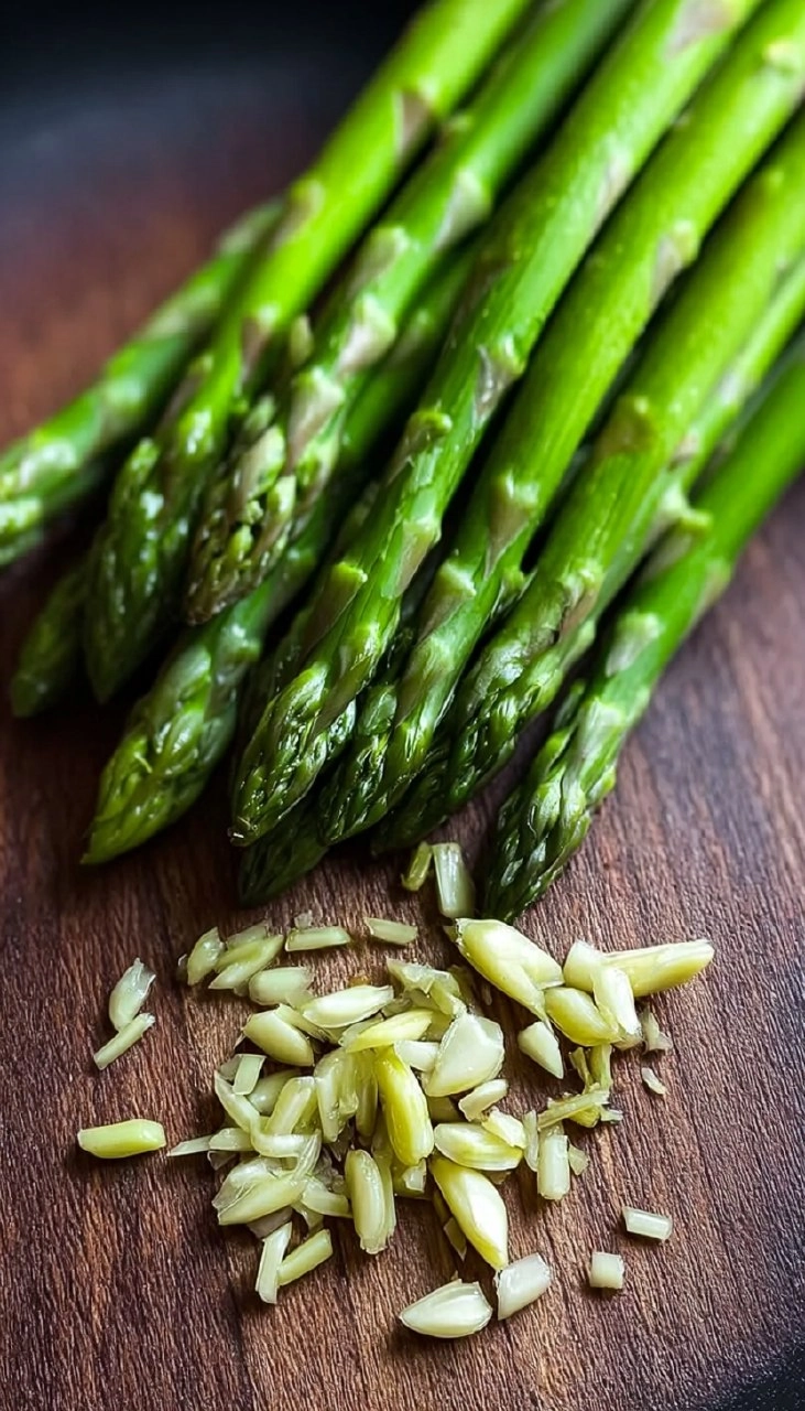 Gebratener Grüner Spargel aus der Pfanne