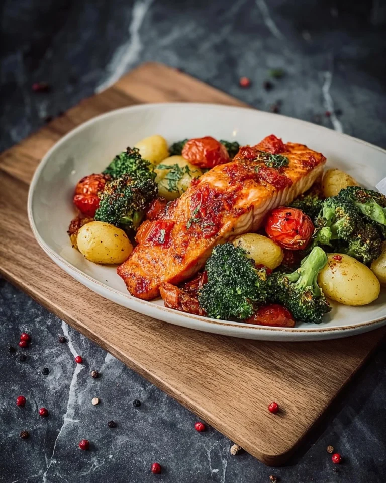 Lachs-aus-dem-Airfryer-mit-Gnocchi-Brokkoli-und-Tomaten-Rezept