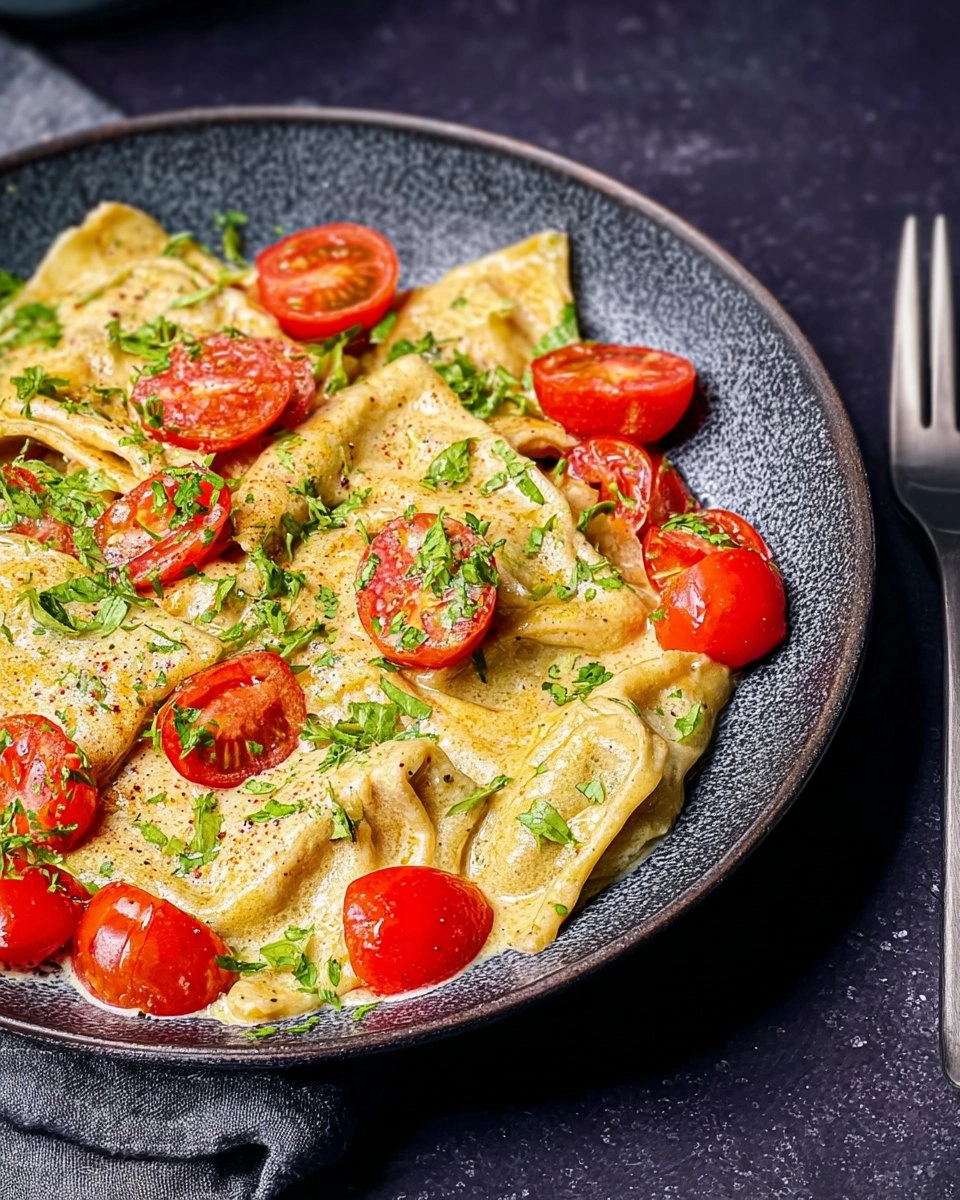 Maultaschen-Pfanne Mit Tomaten Und Käse